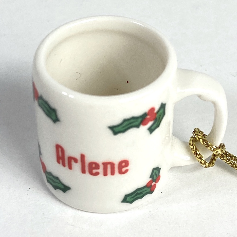 Arlene Christmas Mug Ornament Personalized
